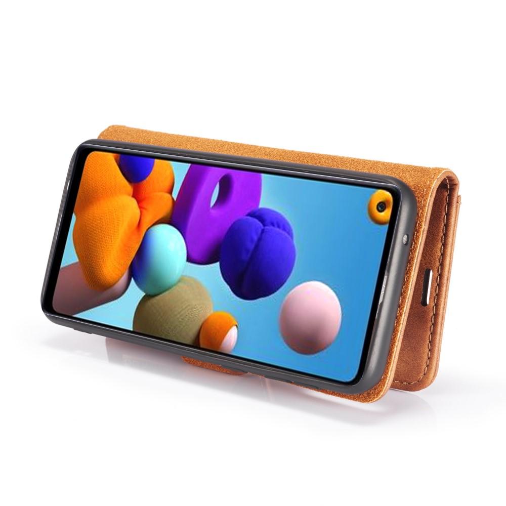 Samsung Galaxy A21s Magnet Wallet Brown