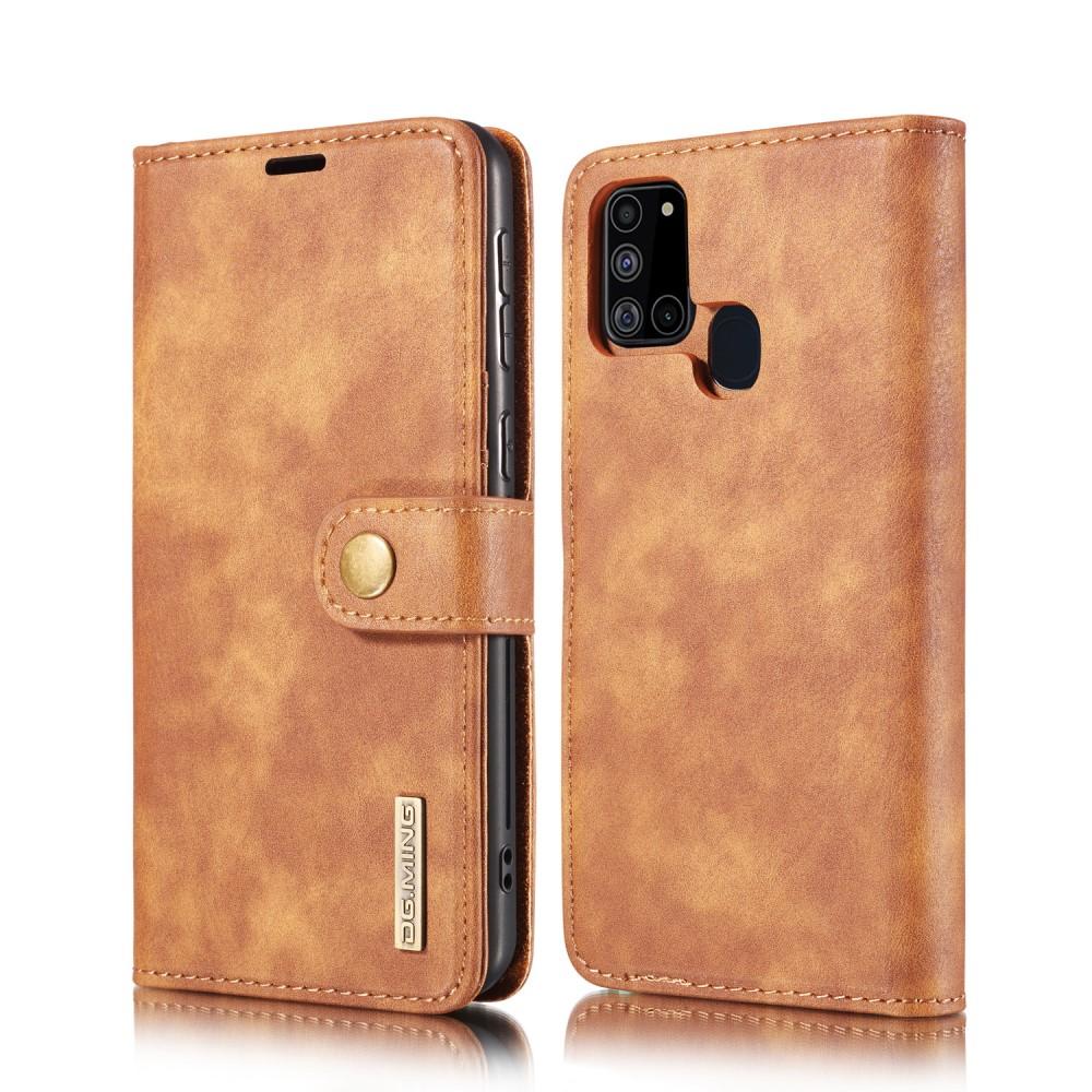 Samsung Galaxy A21s Magnet Wallet Cognac