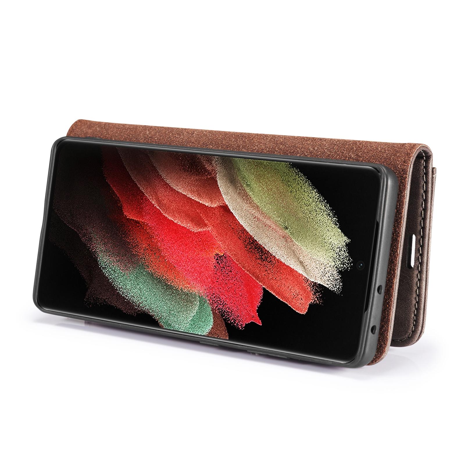 Samsung Galaxy S21 Ultra Magnet Wallet Brown