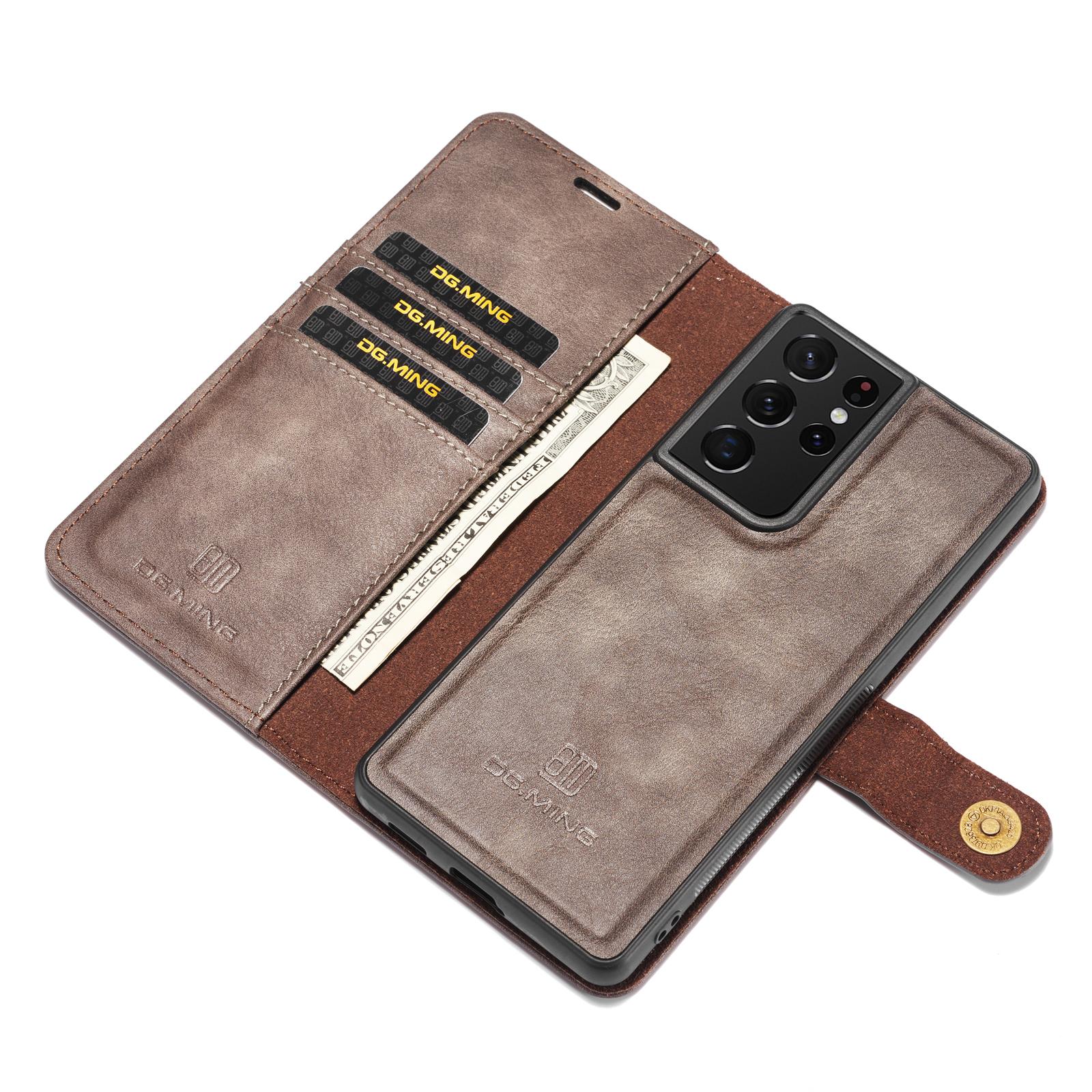 Samsung Galaxy S21 Ultra Magnet Wallet Brown