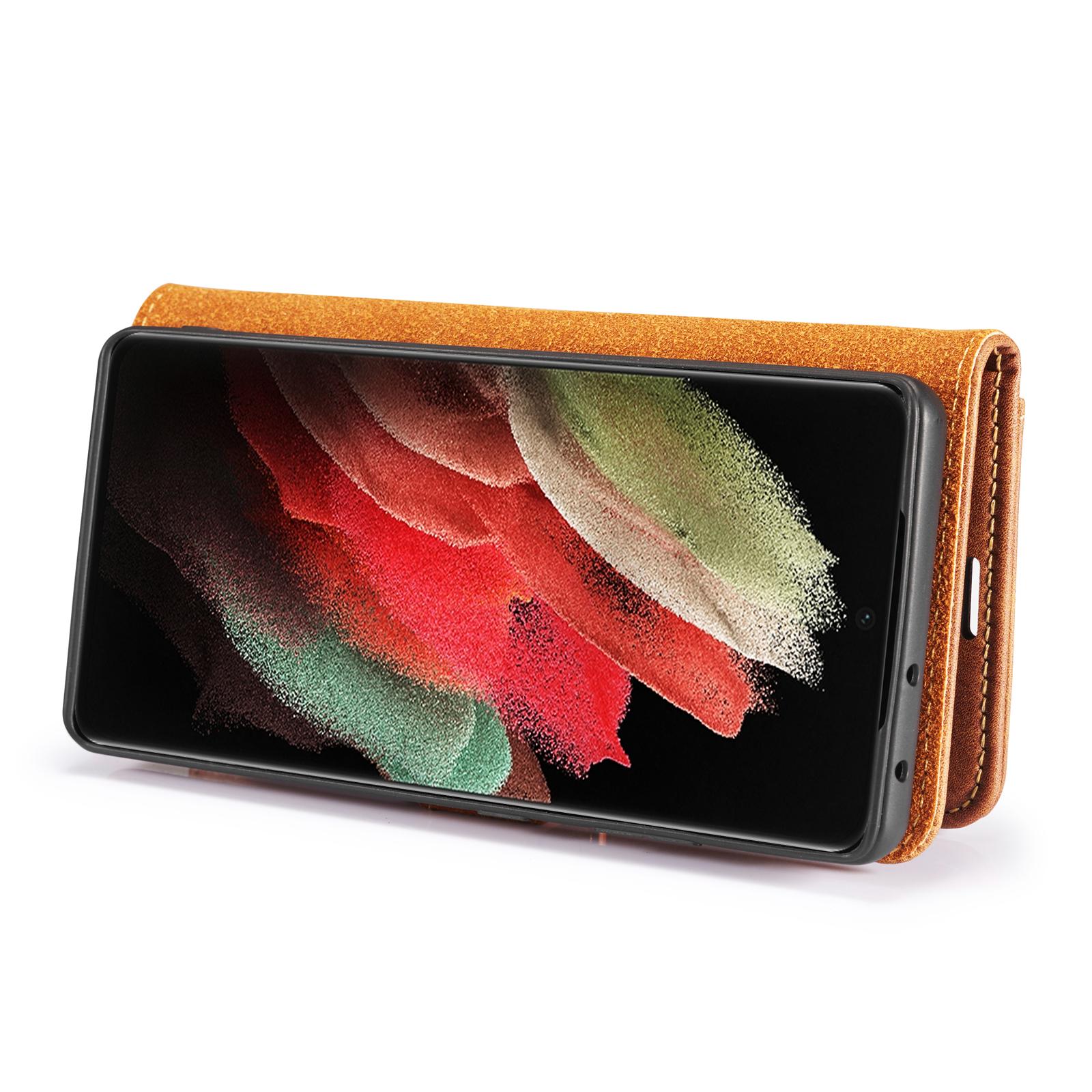 Samsung Galaxy S21 Ultra Magnet Wallet Brown
