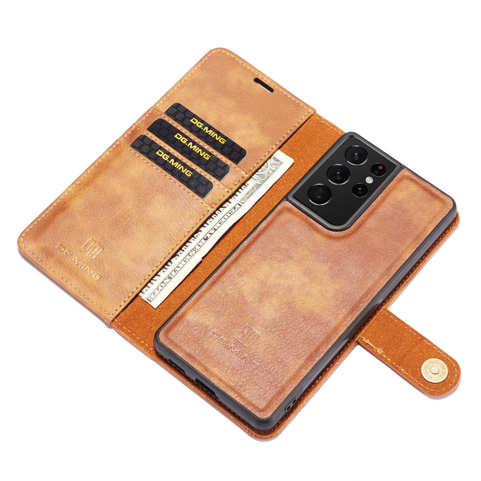Samsung Galaxy S21 Ultra Magnet Wallet Brown