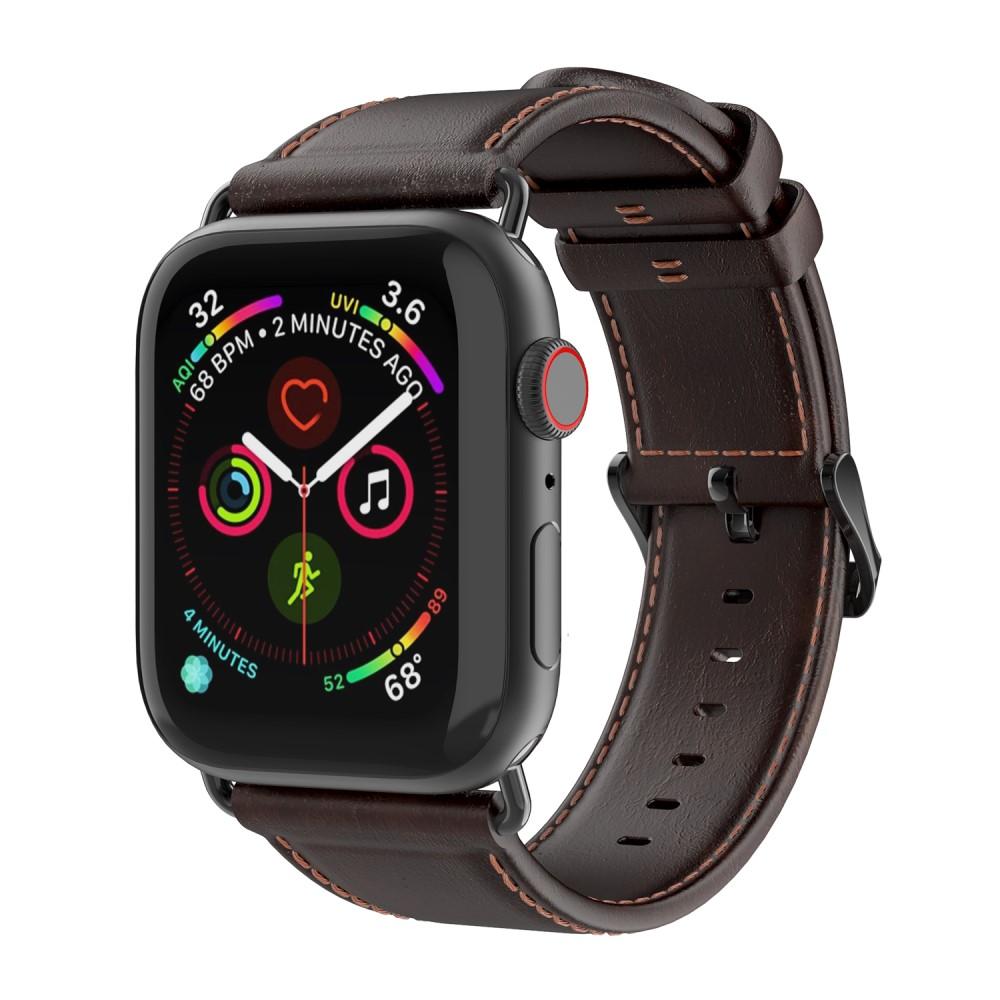 Apple Watch 41mm Series 7 Leather Strap Brown