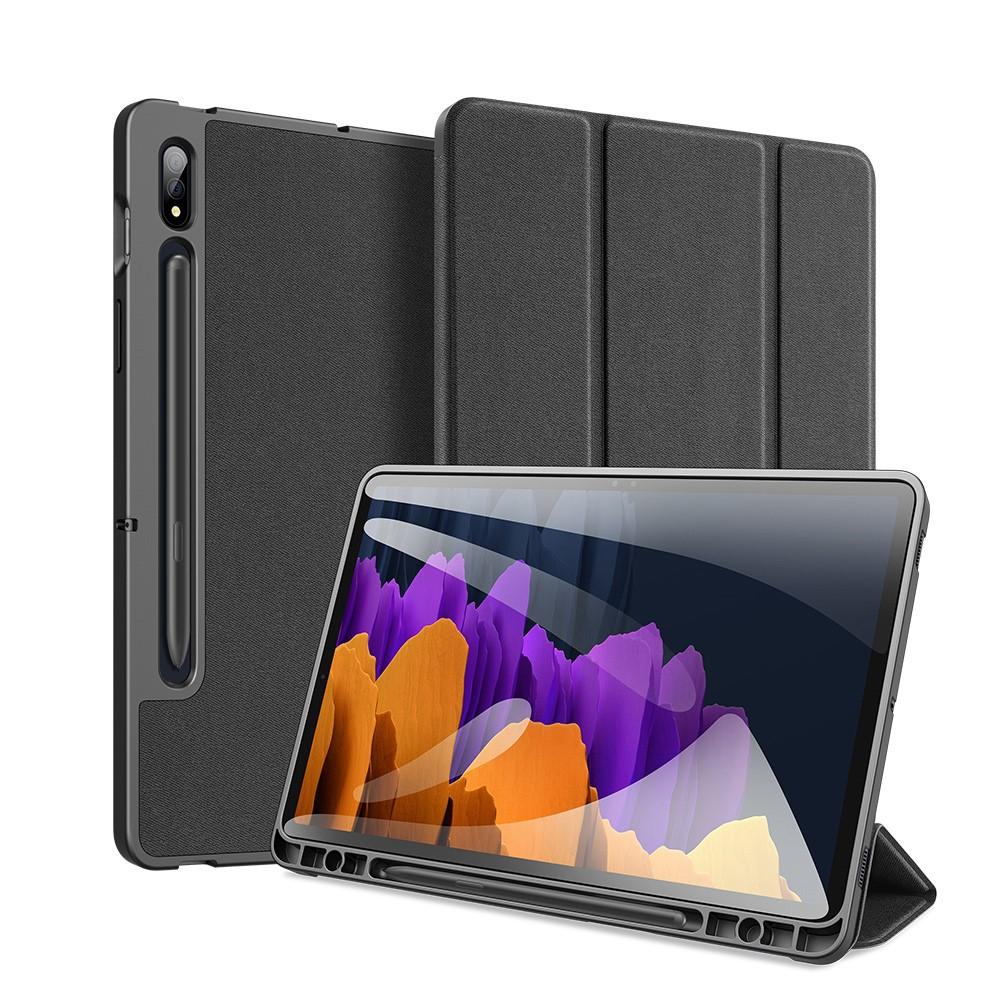 Samsung Galaxy Tab S7 Plus/S8 Plus 12.4 Domo Tri-Fold Case Black