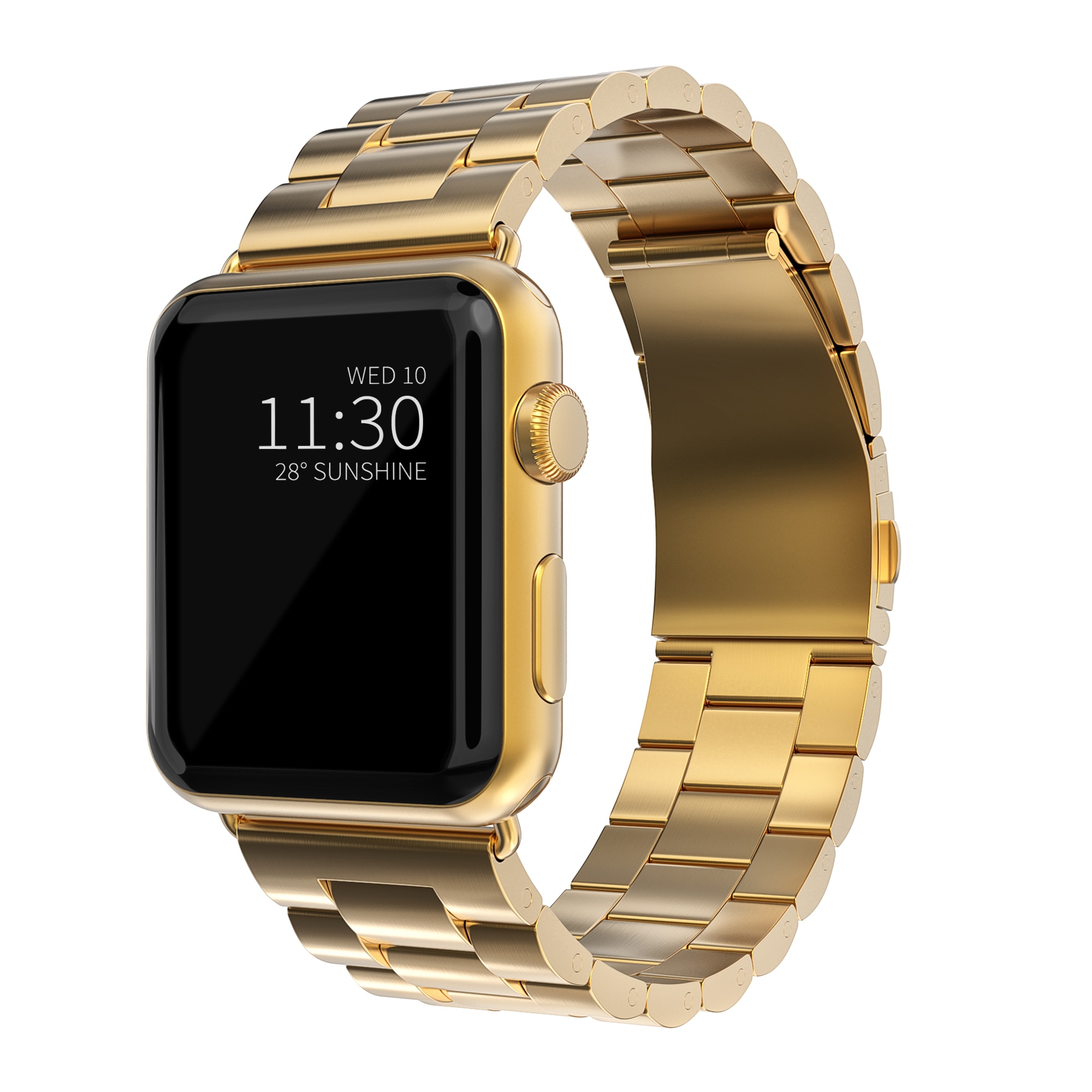 Apple Watch 45mm Series 7 Metal Band Gold