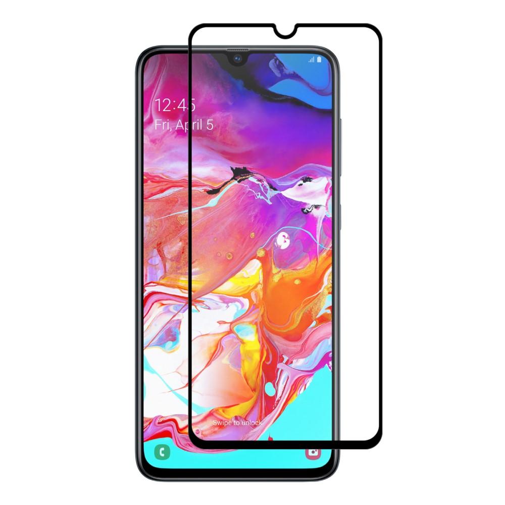 Samsung Galaxy A70 Full Glue Tempered Glass Black