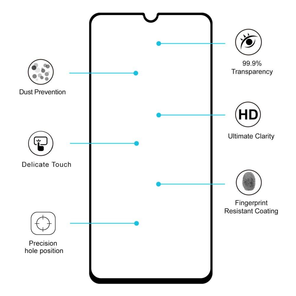 Samsung Galaxy A70 Full Glue Tempered Glass Black