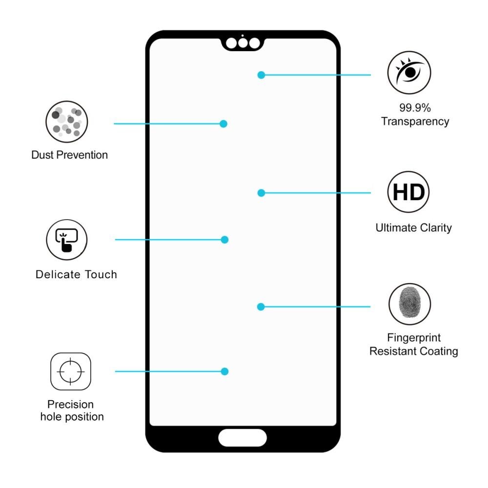 Huawei P20 Pro Full Glue Tempered Glass Black