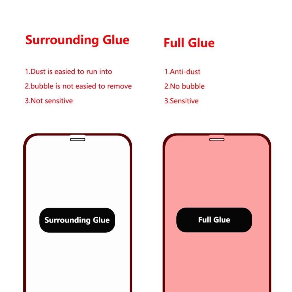 iPhone XS Max Full Glue Tempered Glass Black