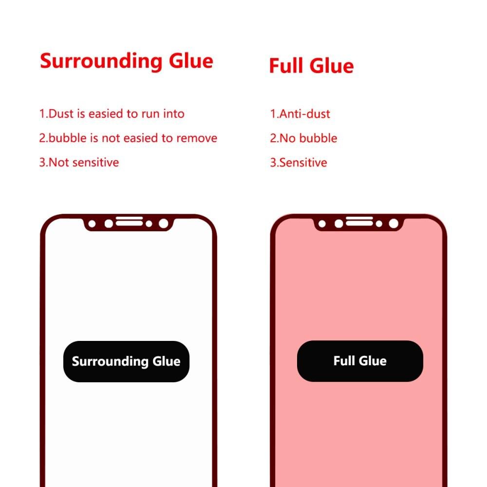 iPhone X/XS Full Glue Tempered Glass Black