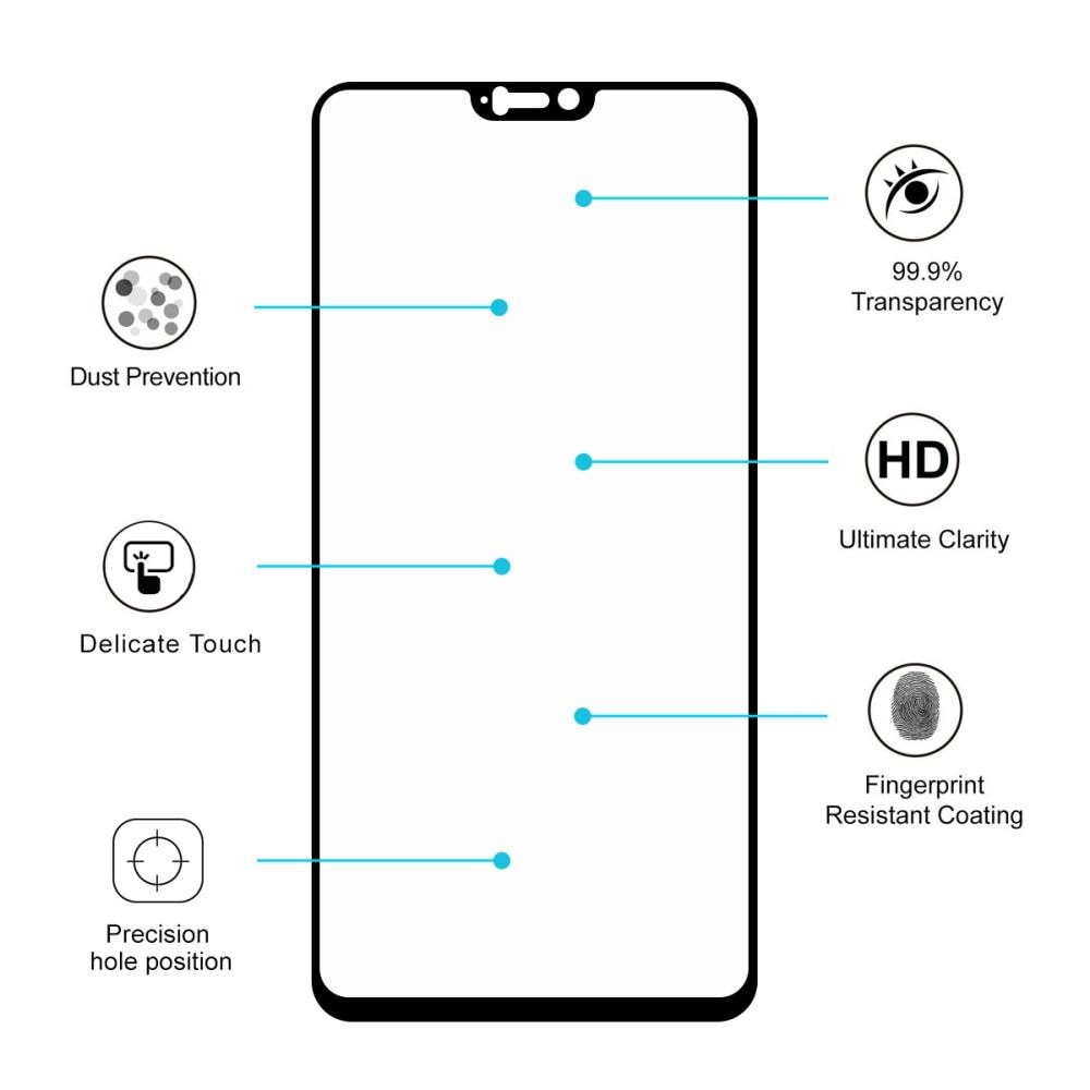 OnePlus 6 Full Glue Tempered Glass Black