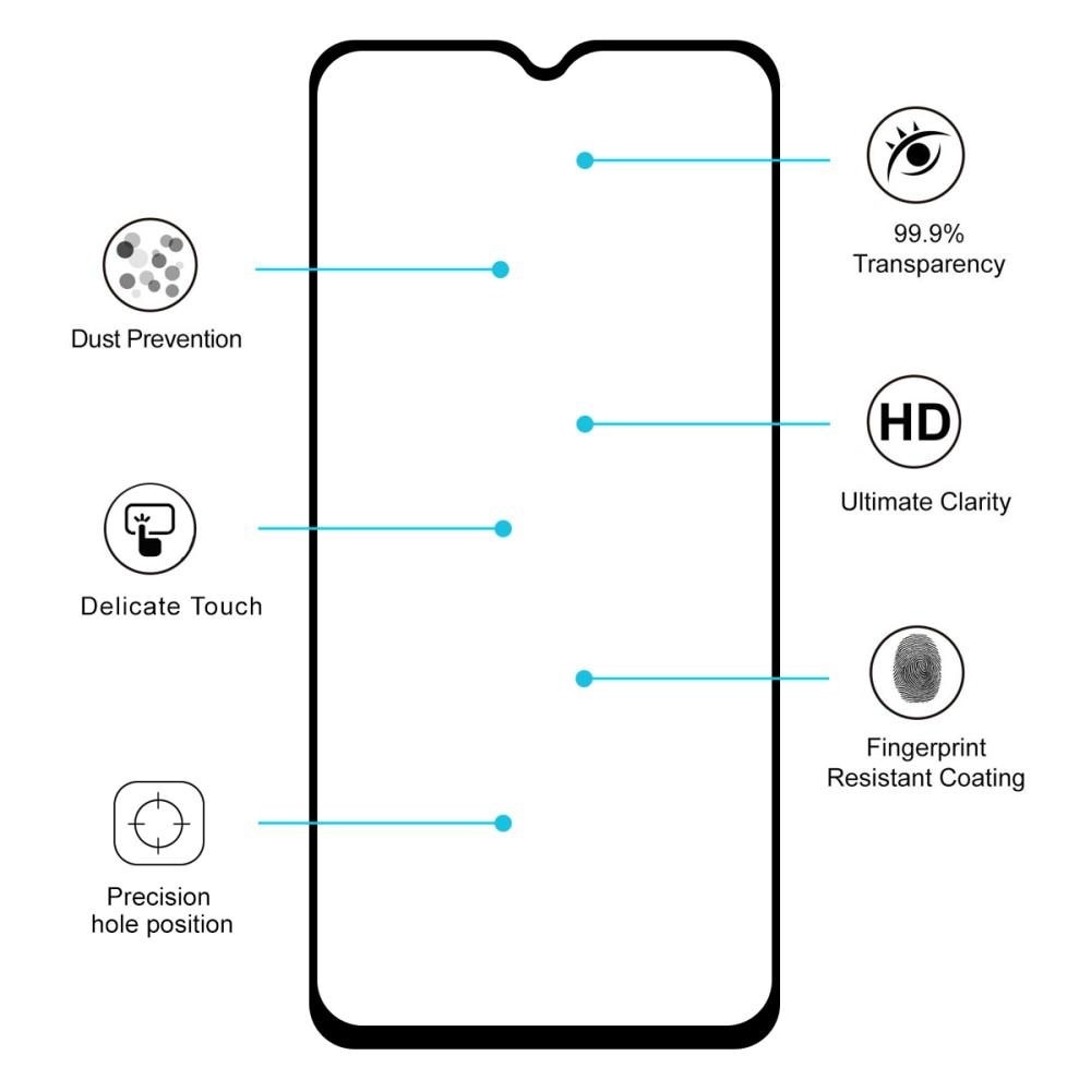 OnePlus 7/6T Full Glue Tempered Glass Black