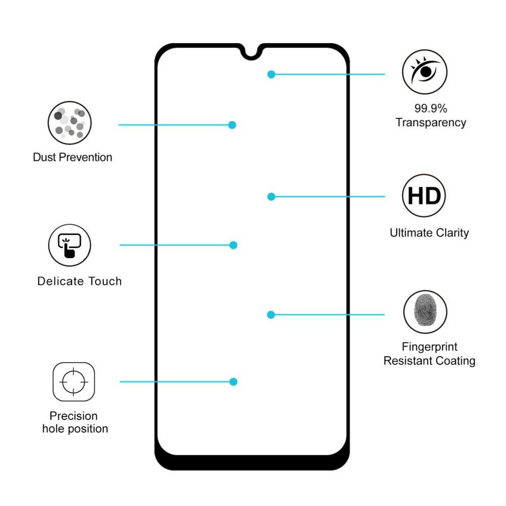 Samsung Galaxy A50 Full Glue Tempered Glass Black