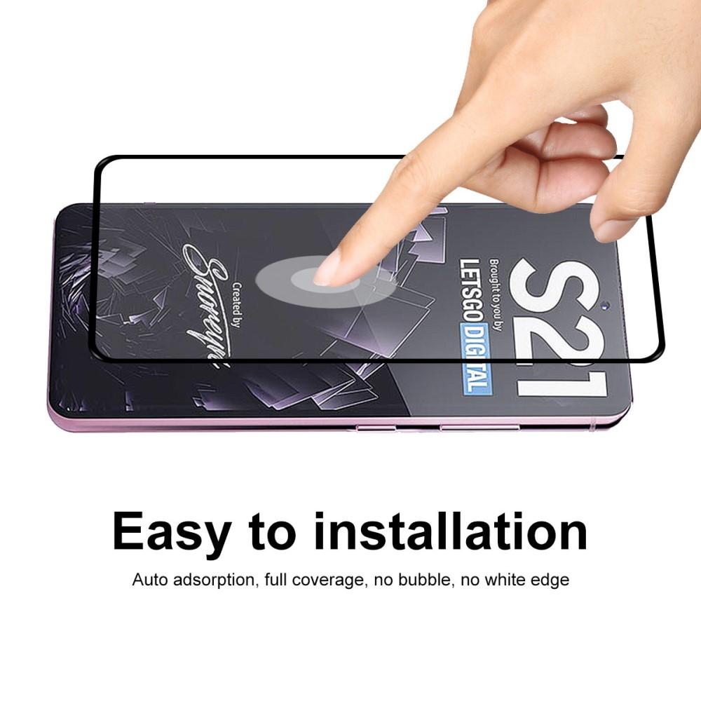 Samsung Galaxy S21 Full Glue Tempered Glass Black