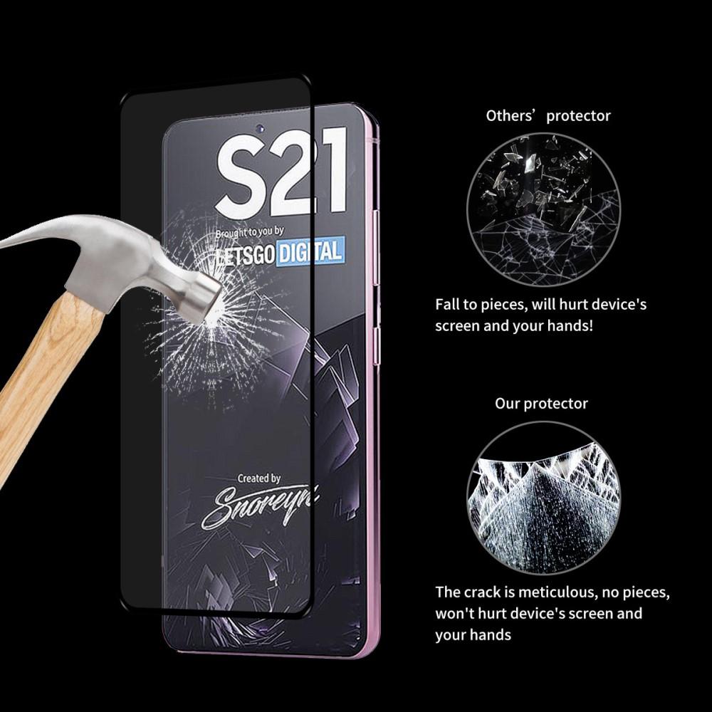 Samsung Galaxy S21 Full Glue Tempered Glass Black