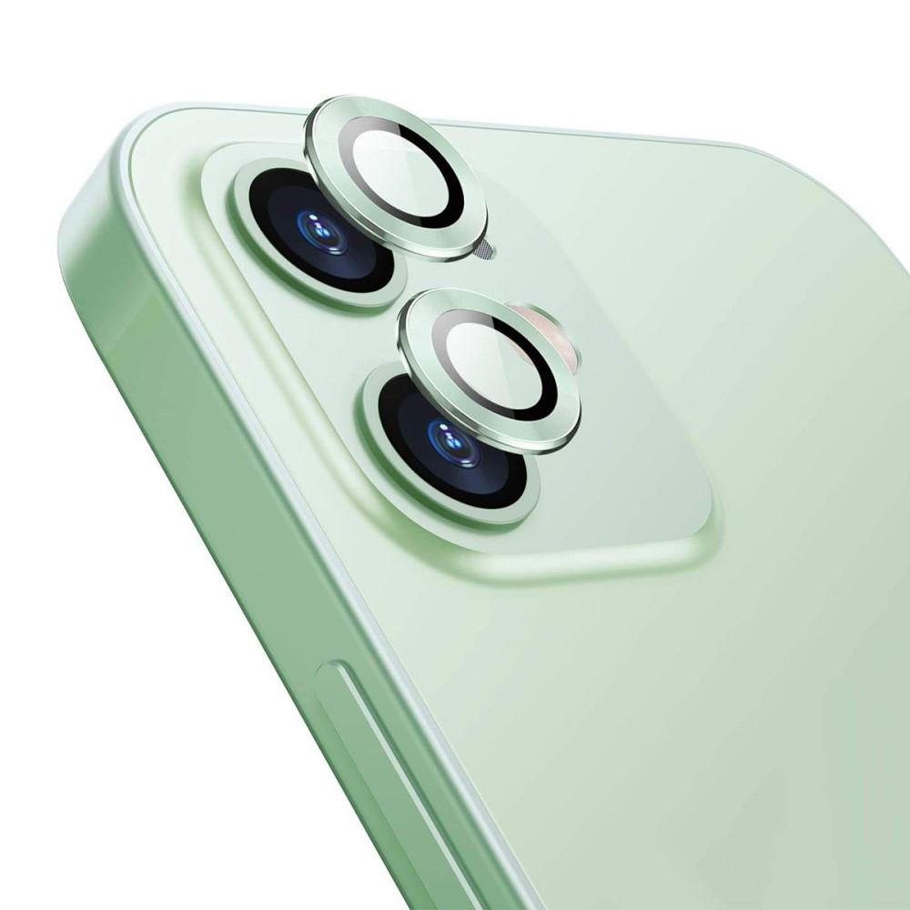 iPhone 12/12 Mini Tempered Glass Lens Protector Aluminium Green