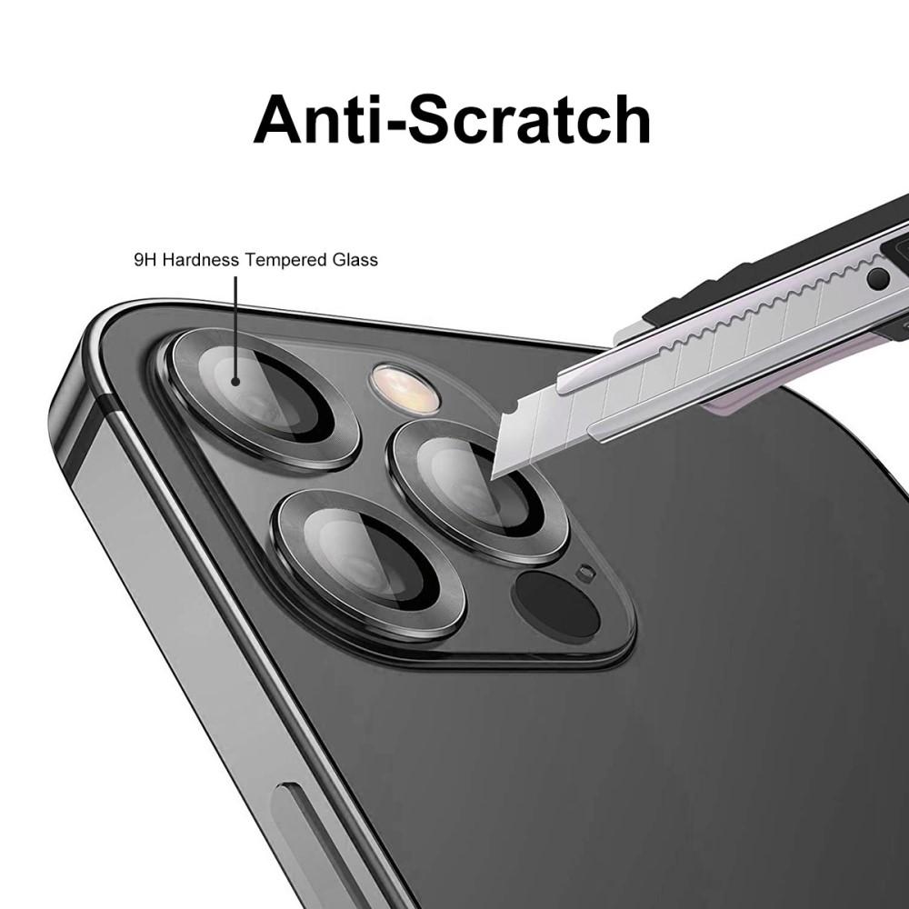 iPhone 12 Pro Tempered Glass Lens Protector Aluminium Black