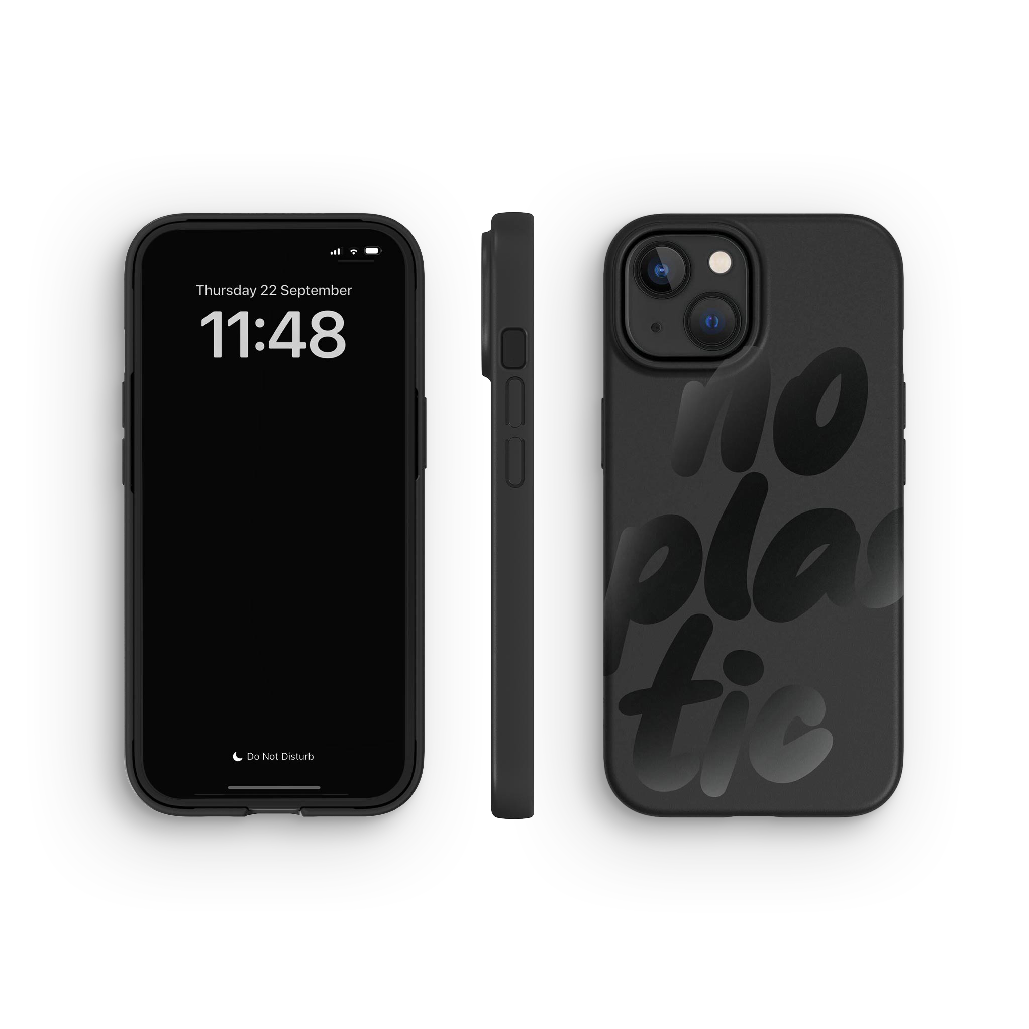 iPhone 15 Case, No Plastic Black