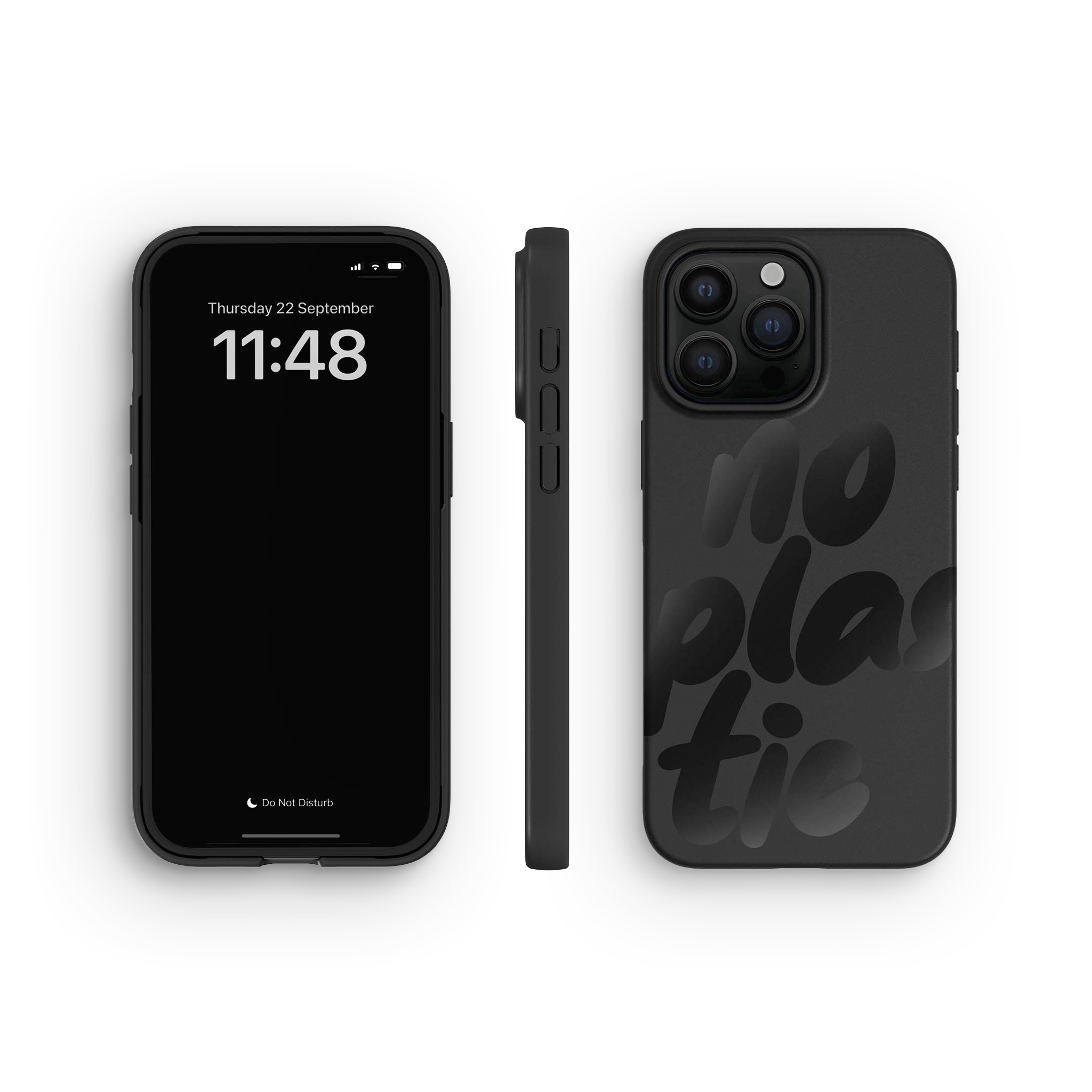 iPhone 15 Pro Max Case, No Plastic Black