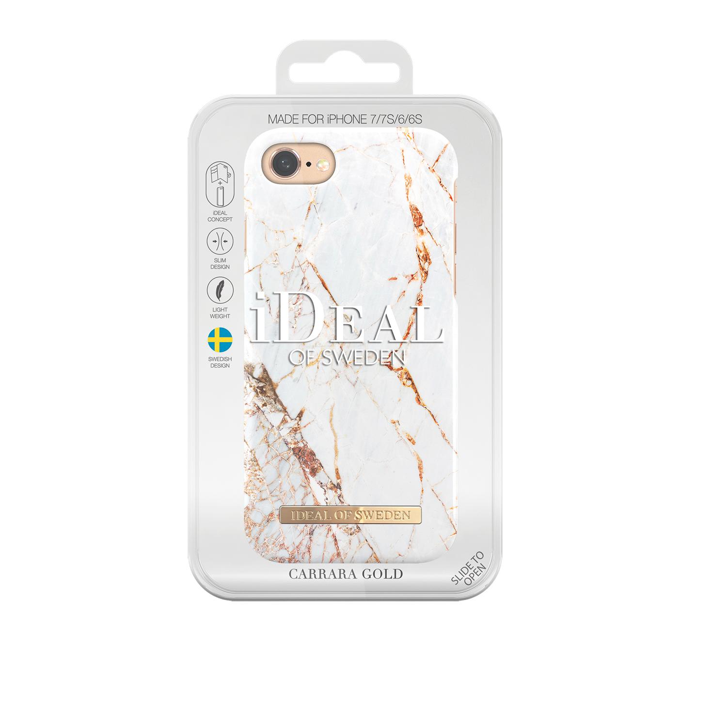 iPhone 6/6S/7/8/SE Fashion Case Carrara Gold Marble