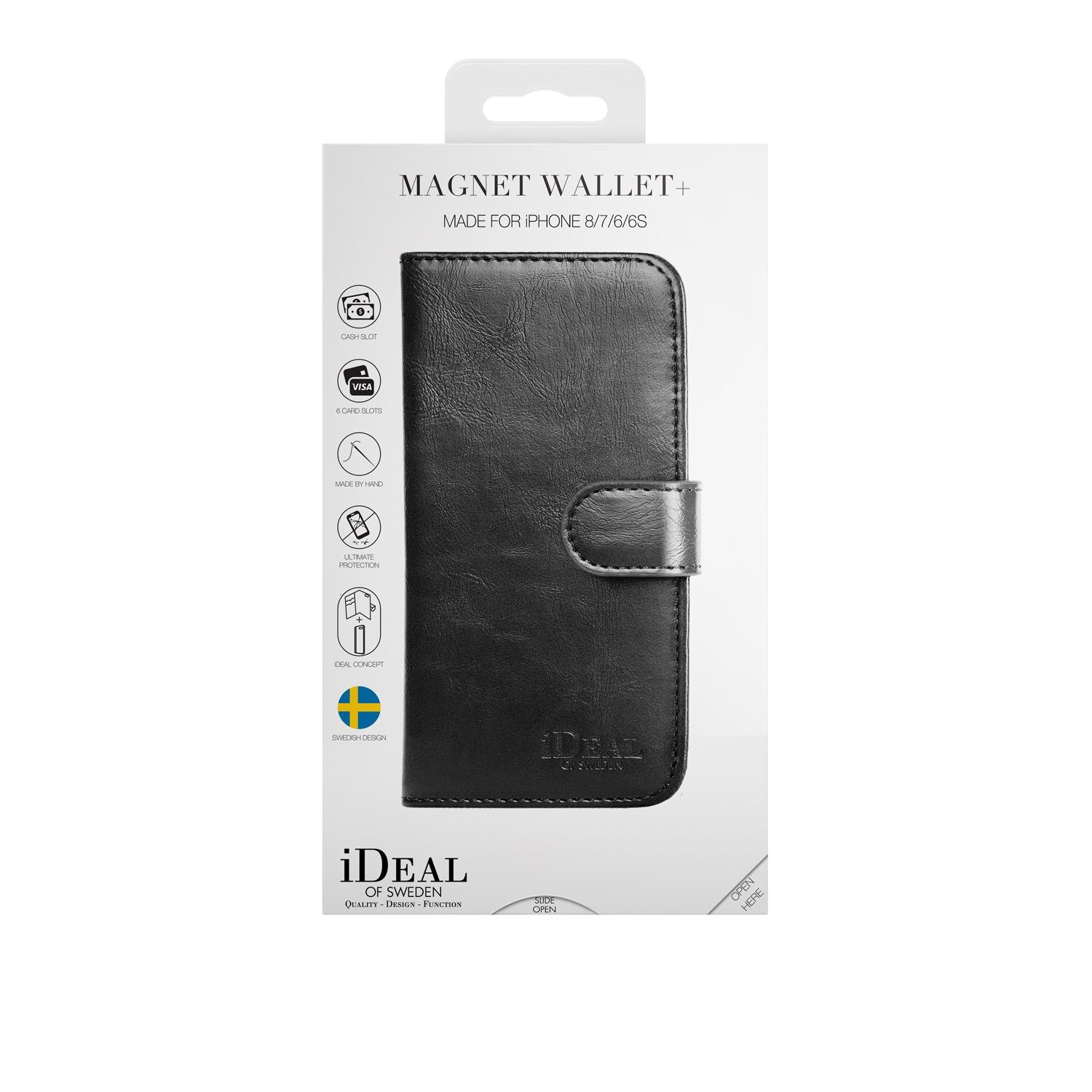 iPhone 6/6s Magnet Wallet+ Cover Black