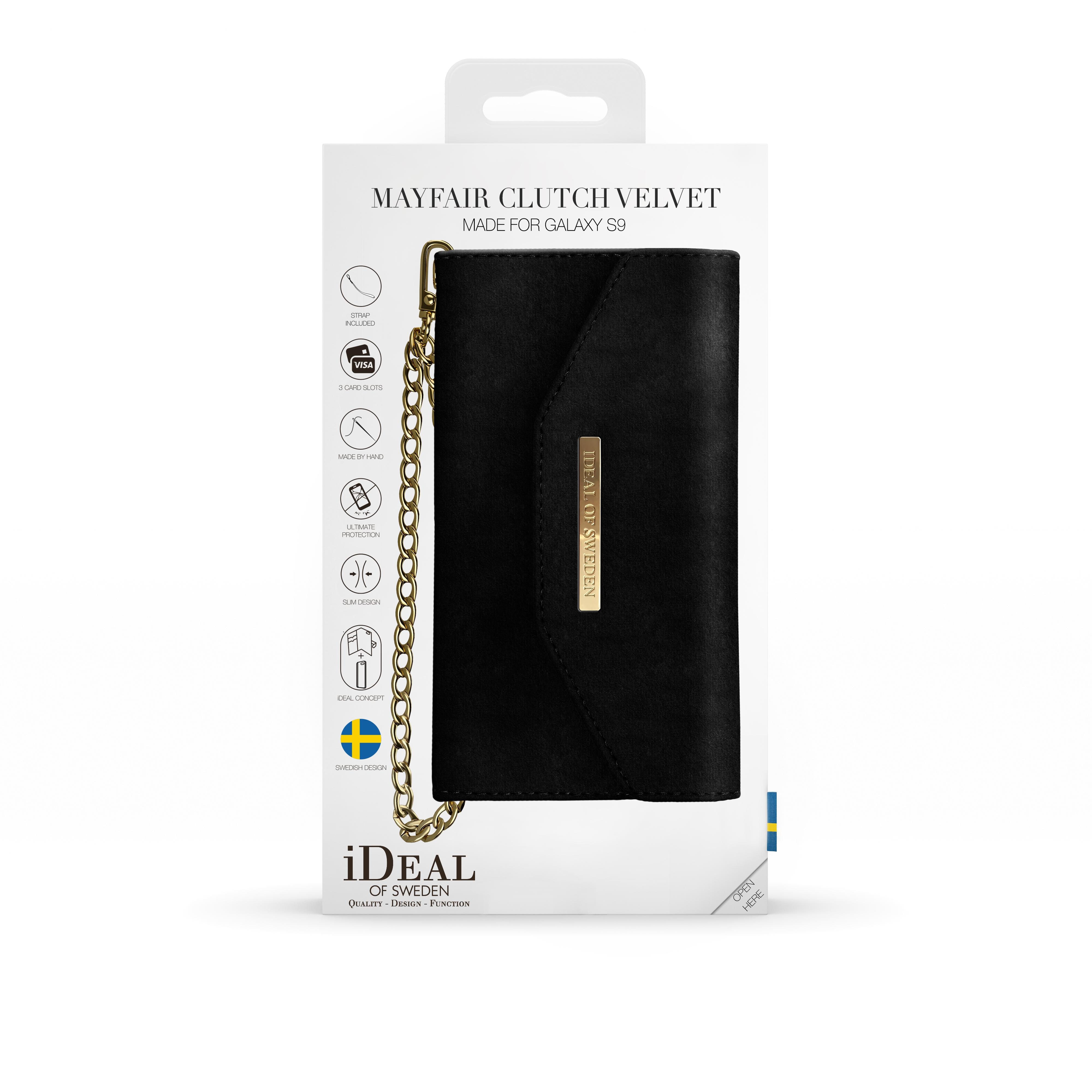 Samsung Galaxy S9 Mayfair Clutch Velvet Black