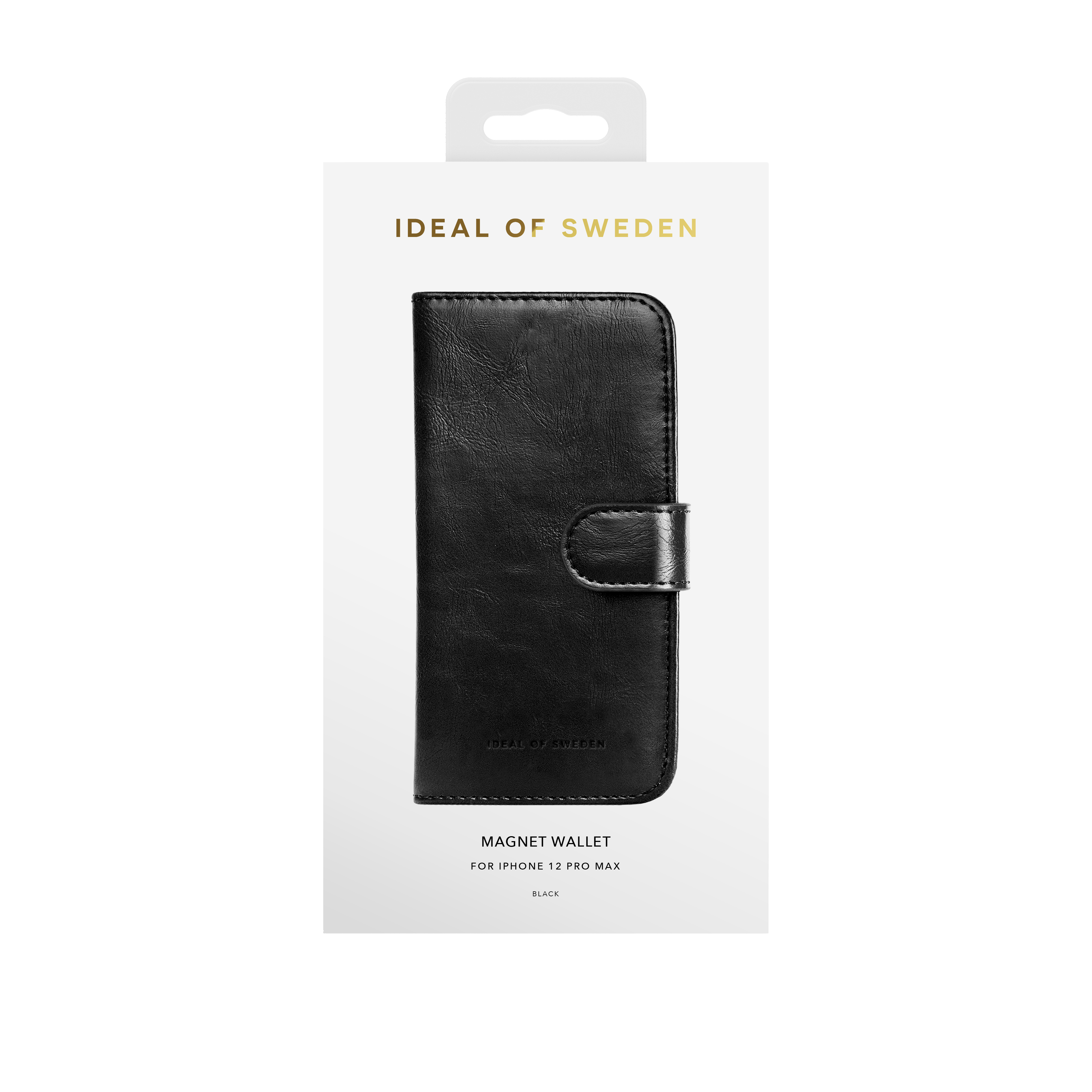 iPhone 12 Pro Max Magnet Wallet+ Cover Black