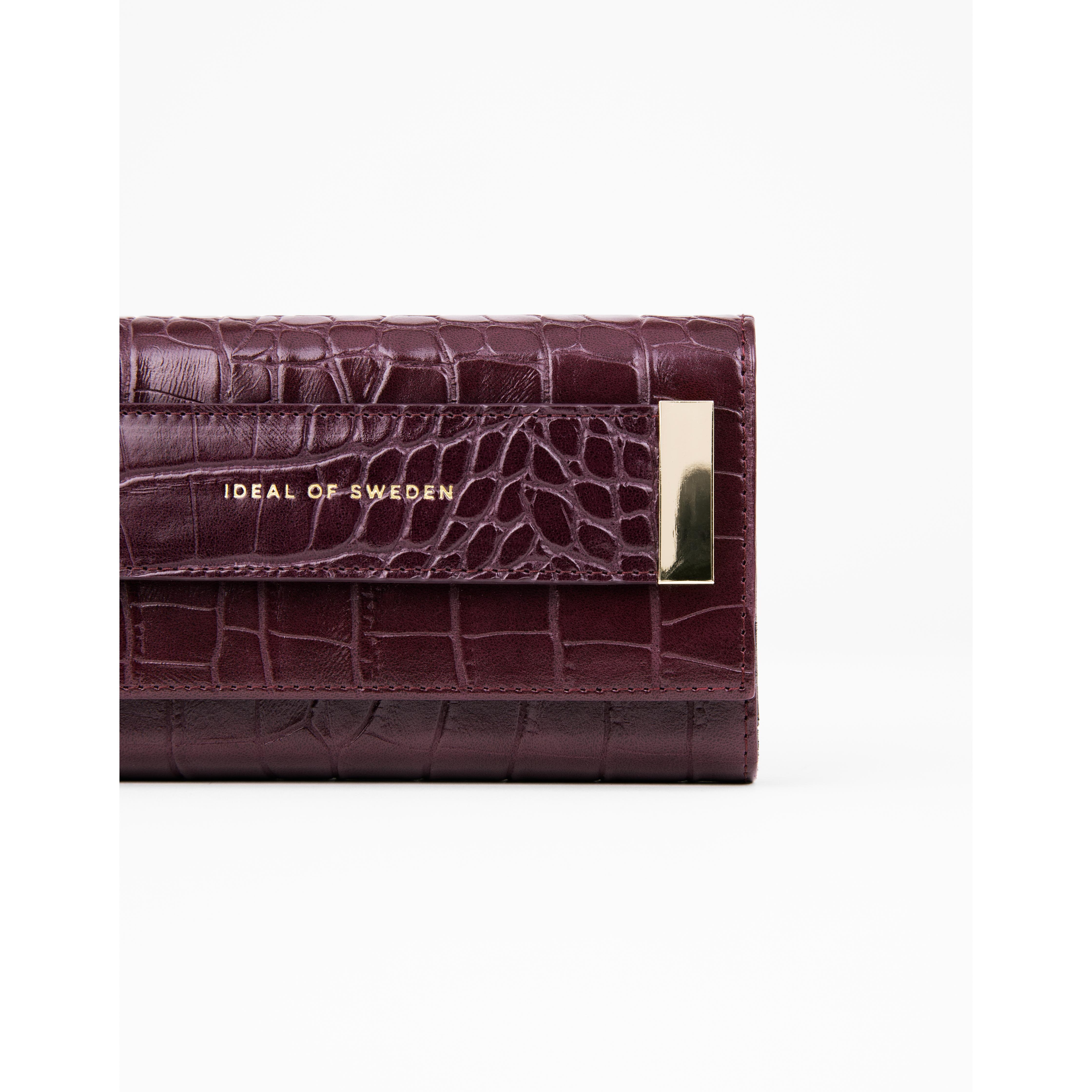 iPhone 12 Mini Studio Clutch Plum Croco