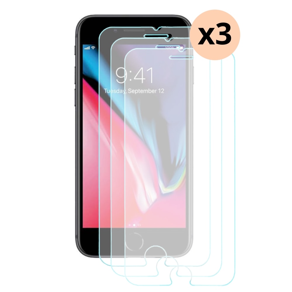 Kit iPhone 8 3-pack Tempered Glass Screen Protector 0.3mm