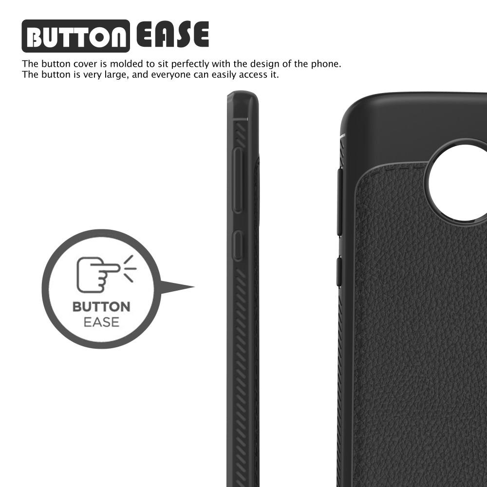 Motorola Moto G6 Gentry Series Leather TPU Case Black