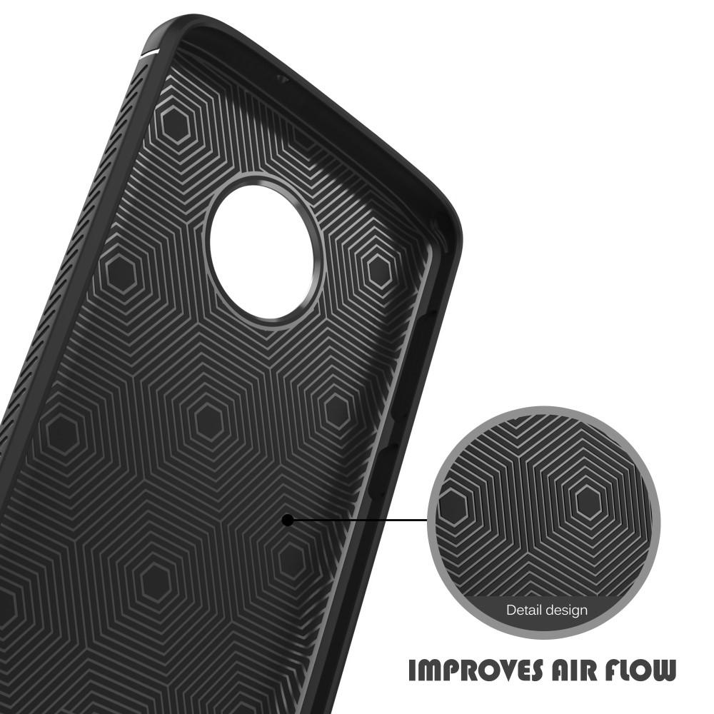 Motorola Moto G6 Gentry Series Leather TPU Case Black