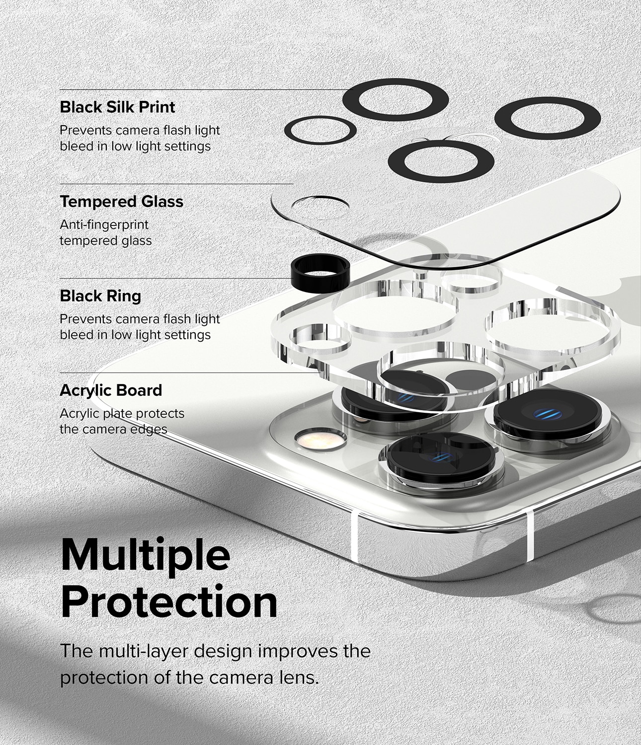 iPhone 14 Pro Ultimate Protection Kit w. Case, Screen Protector and Camera Protector