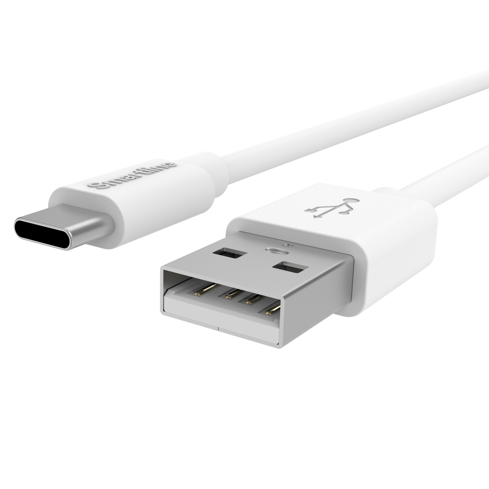 USB-A to USB-C Cable 3 meters White