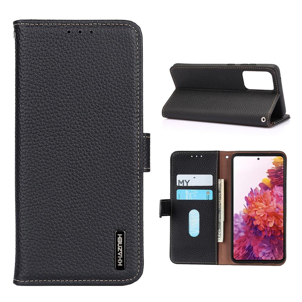 Samsung Galaxy A52 5G Real Leather Wallet Black