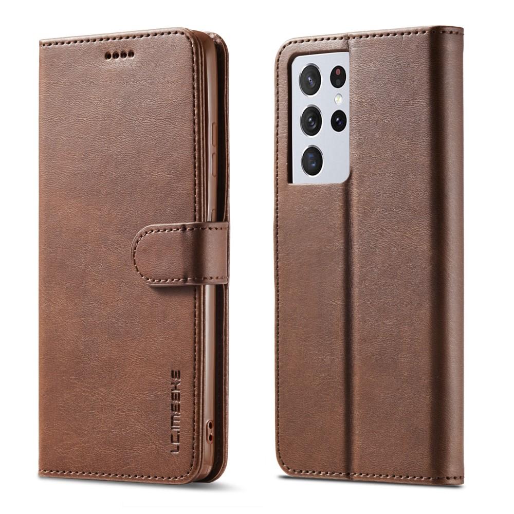 Samsung Galaxy S21 Ultra Wallet Case Brown