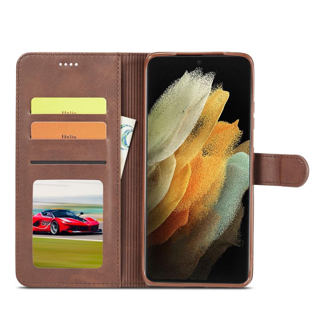 Samsung Galaxy S21 Ultra Wallet Case Brown