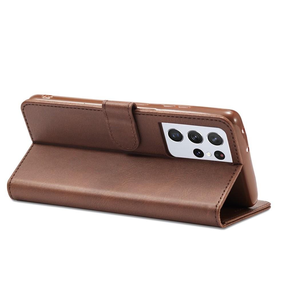 Samsung Galaxy S21 Ultra Wallet Case Brown