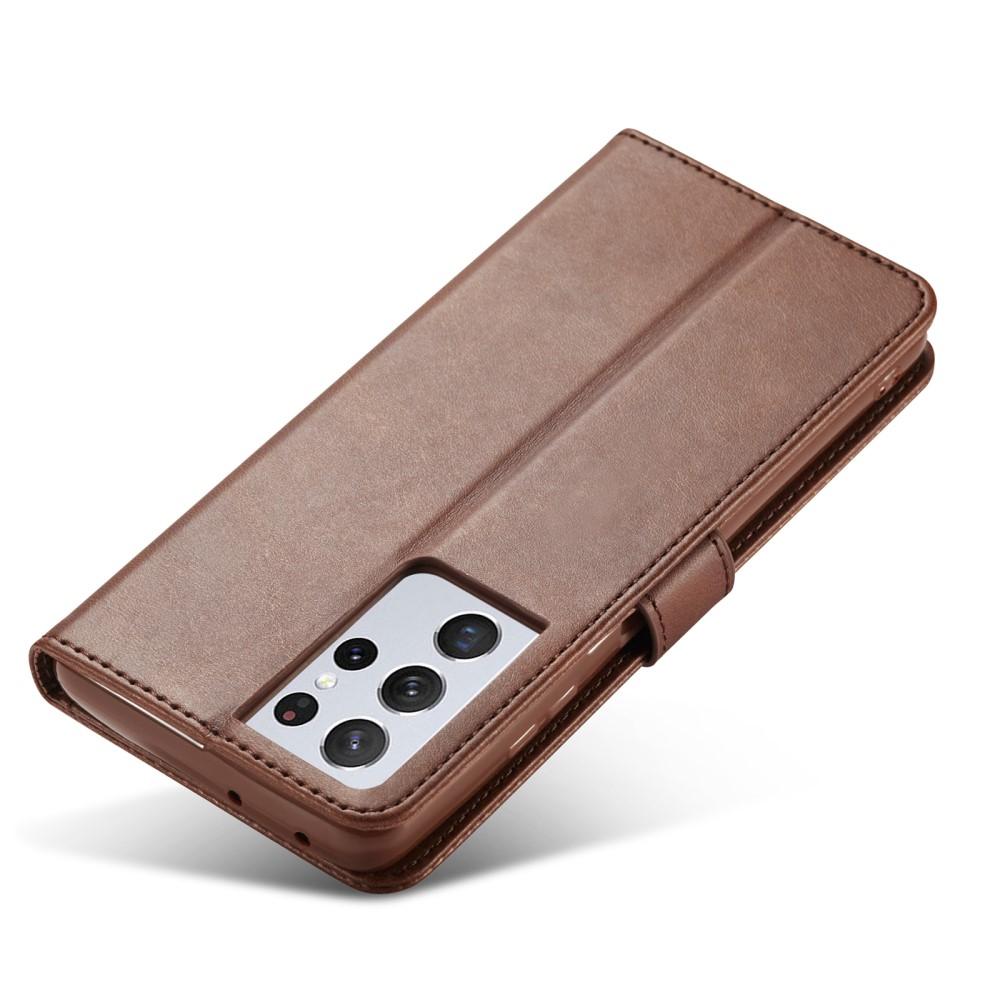 Samsung Galaxy S21 Ultra Wallet Case Brown