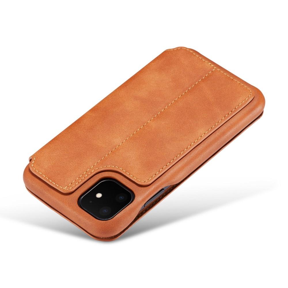 iPhone 11 Slim Wallet Case Cognac