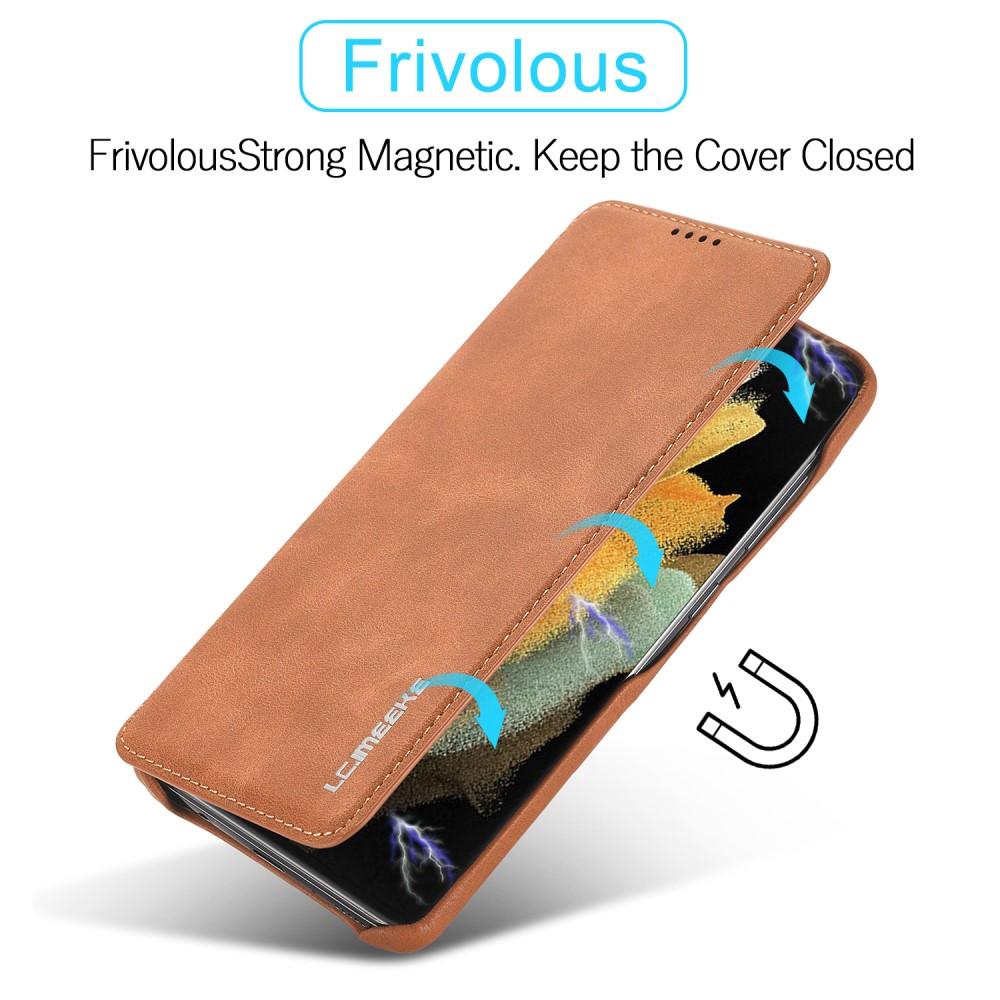 Samsung Galaxy S21 Ultra Slim Wallet Case Cognac