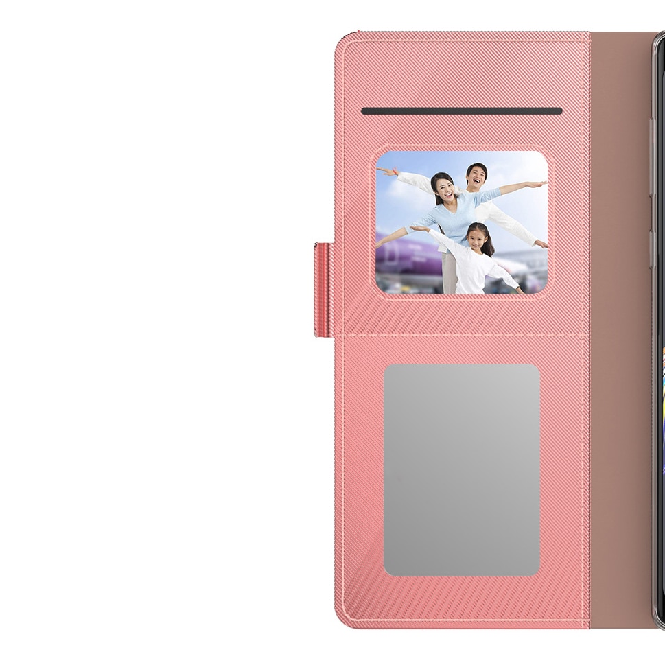 Samsung Galaxy S22 Wallet Case Mirror Pink Gold