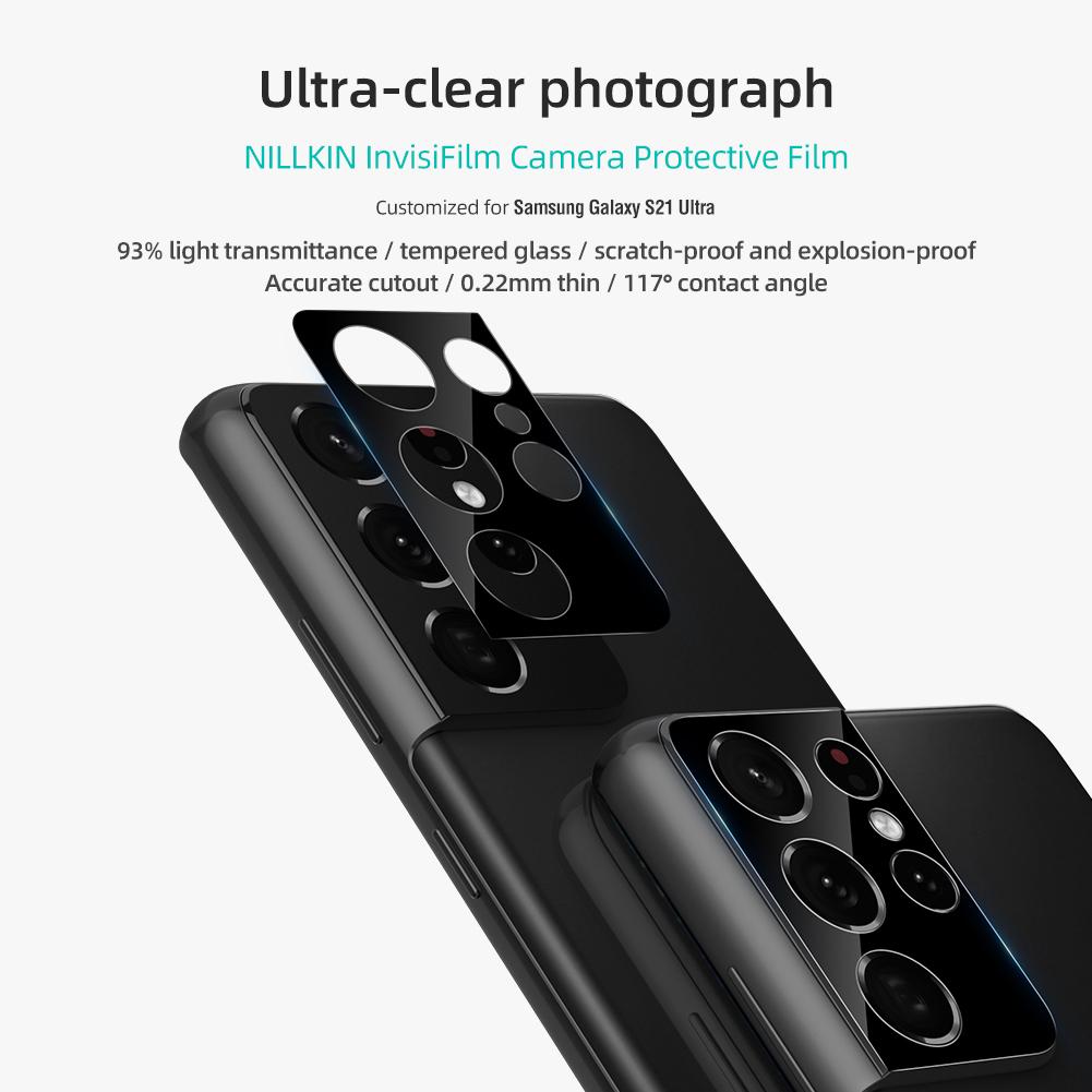 Samsung Galaxy S21 Ultra 0.22mm InvisiFilm Camera Protector (2-pack) Black