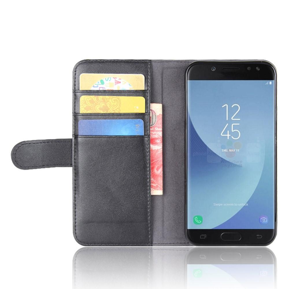 Samsung Galaxy J5 2017 Genuine Leather Wallet Case Black