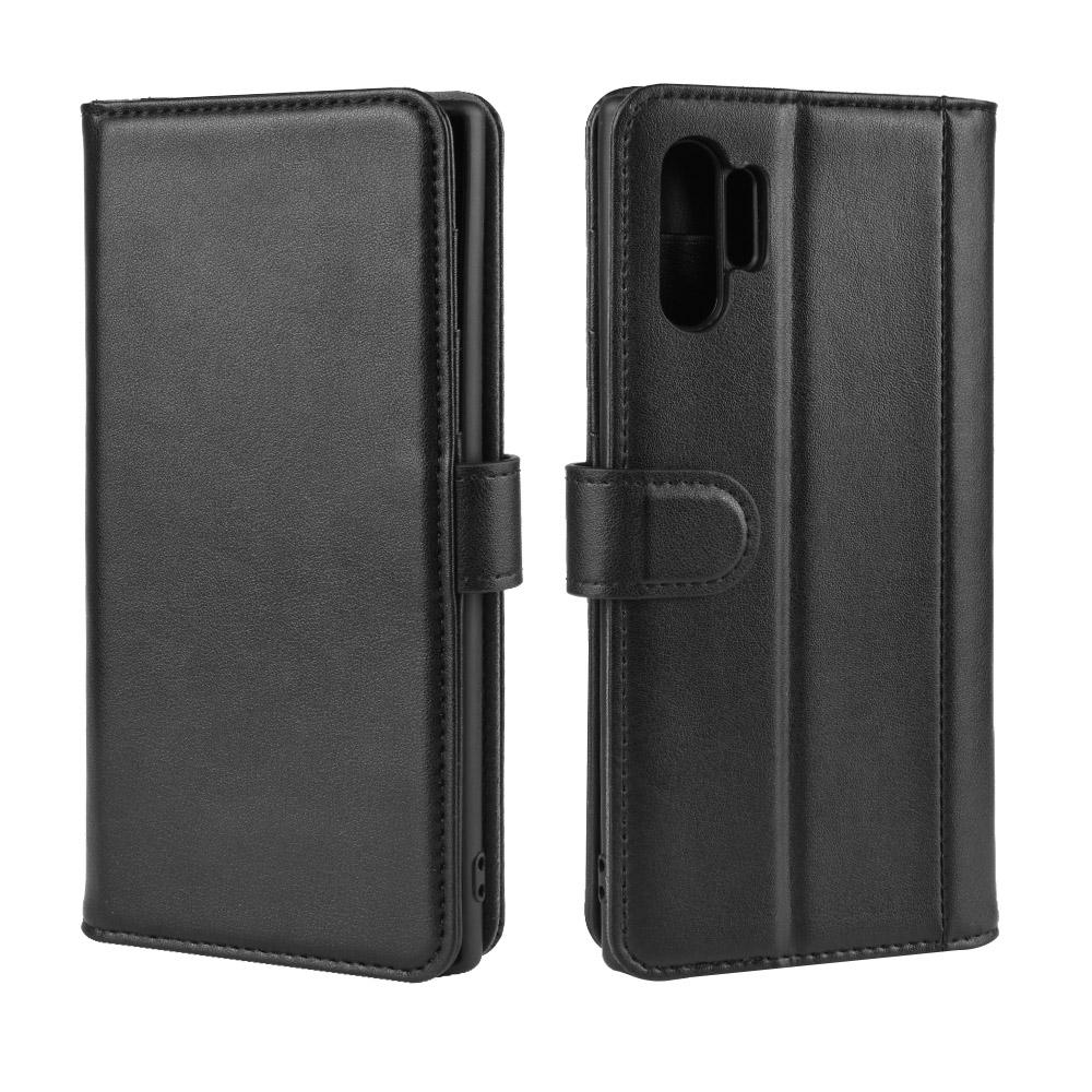 Samsung Galaxy Note 10 Plus Genuine Leather Wallet Case Black