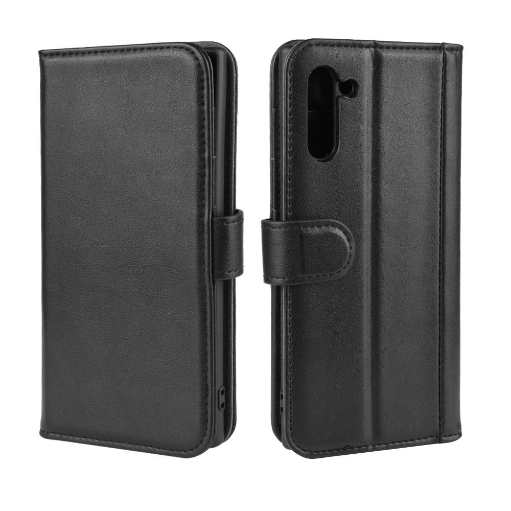 Samsung Galaxy Note 10 Genuine Leather Wallet Case Black