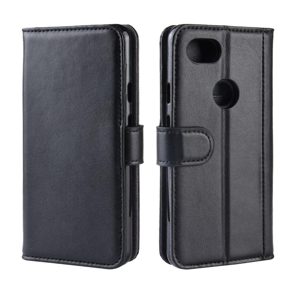 Google Pixel 3a Genuine Leather Wallet Case Black