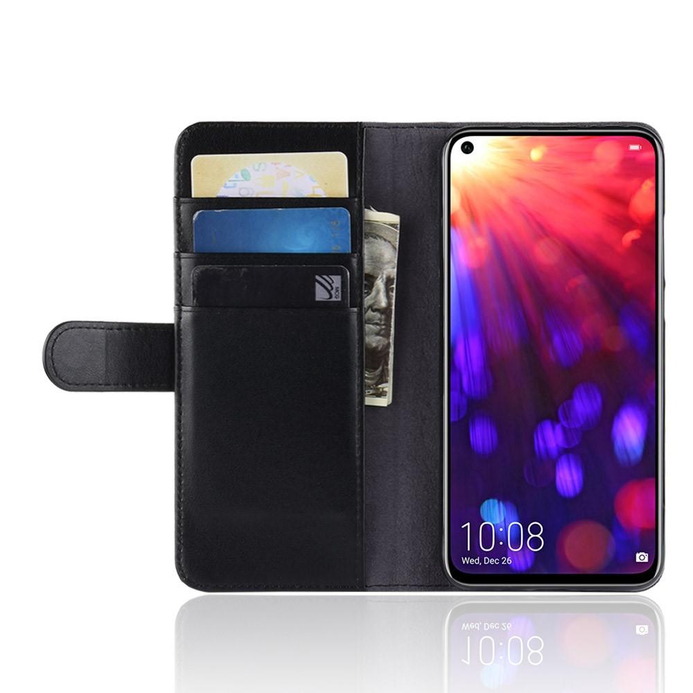 Huawei Honor View 20 Genuine Leather Wallet Case Black