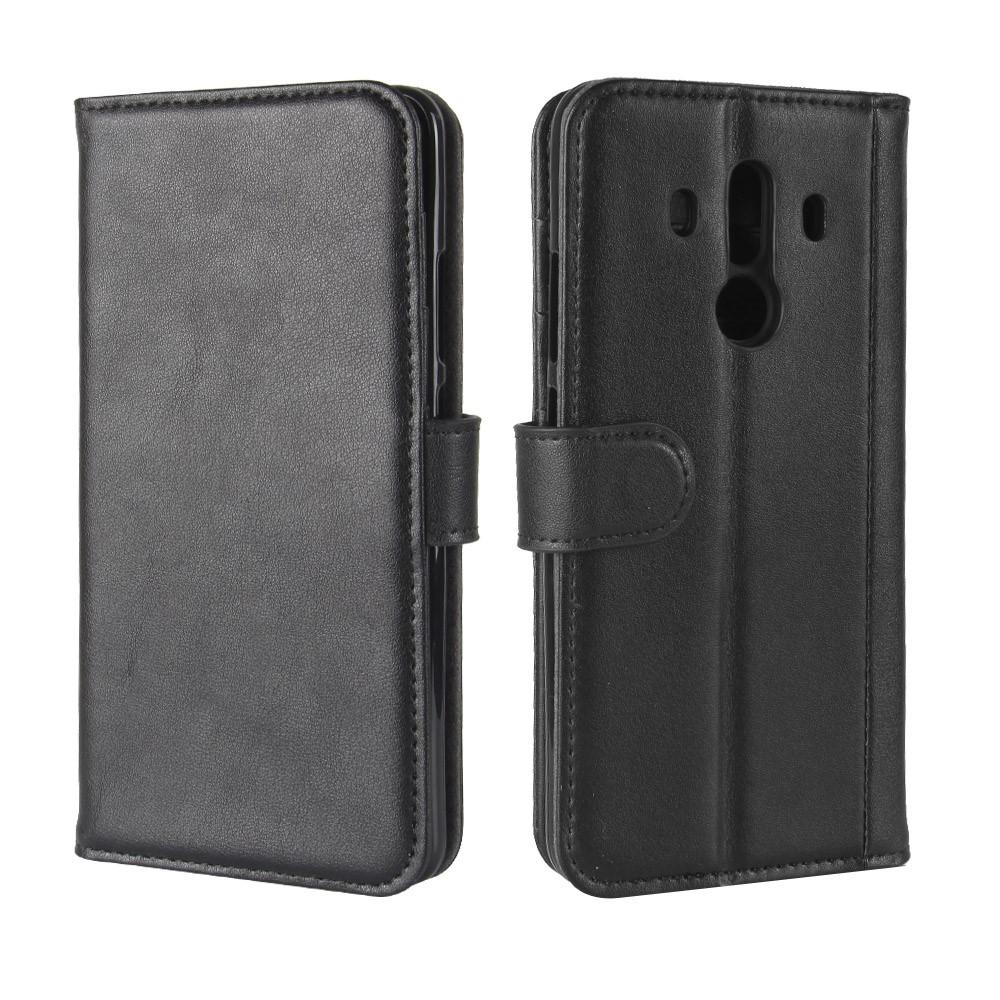 Huawei Mate 10 Pro Genuine Leather Wallet Case Black