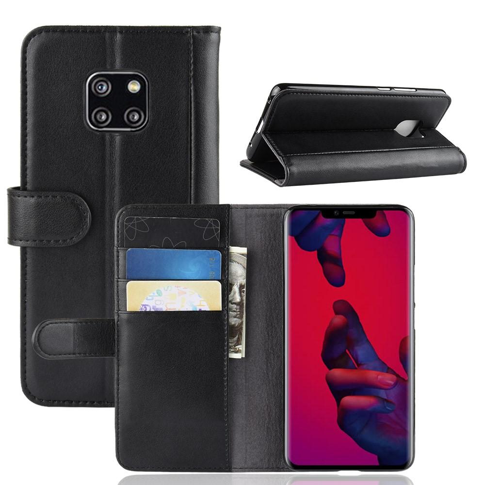 Huawei Mate 20 Pro Genuine Leather Wallet Case Black