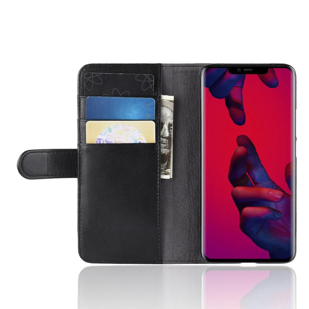 Huawei Mate 20 Pro Genuine Leather Wallet Case Black